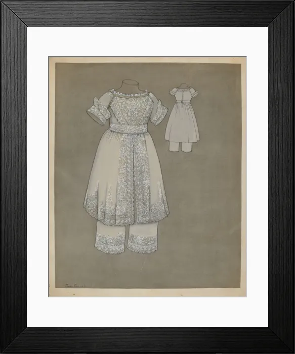Framed Print : Childs Dress, c. 1938. Creator: Jean Peszel Framed Print : Childs Dress, c. 1938. Creator: Jean Peszel