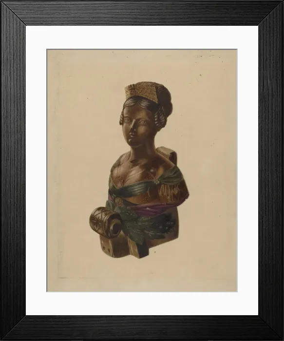 Framed Print : Figurehead, c. 1937. Creator: Louis Plogsted Framed Print : Figurehead, c. 1937. Creator: Louis Plogsted