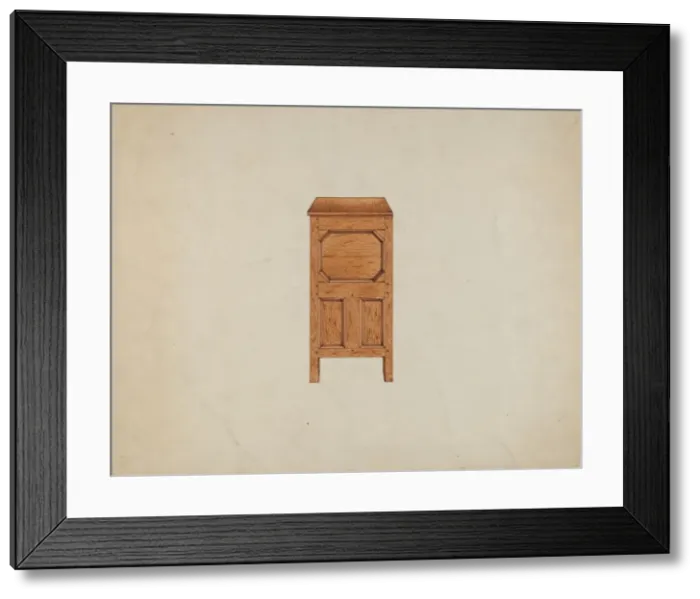 Framed Print : A Connecticut-type Hadley Chest-side View, c. 1936. Creator: Martin Partyka Framed Print : A Connecticut-type Hadley Chest-side View, c. 1936. Creator: Martin Partyka