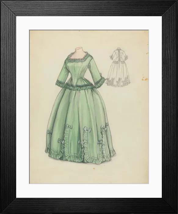 Framed Print : Dress, c. 1939. Creator: Jean Peszel Framed Print : Dress, c. 1939. Creator: Jean Peszel