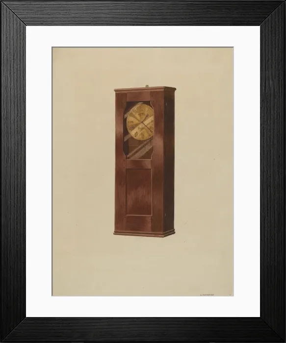 Framed Print : Shelf Clock, c. 1937. Creator: Louis Plogsted Framed Print : Shelf Clock, c. 1937. Creator: Louis Plogsted