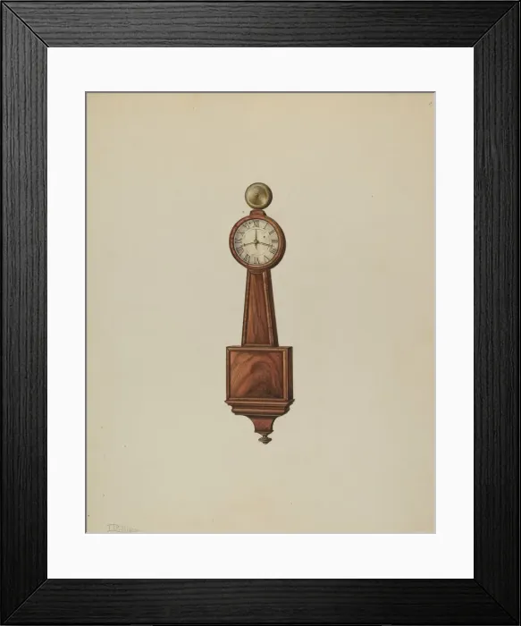 Framed Print : Wall Clock, c. 1938. Creator: Lawrence Phillips Framed Print : Wall Clock, c. 1938. Creator: Lawrence Phillips