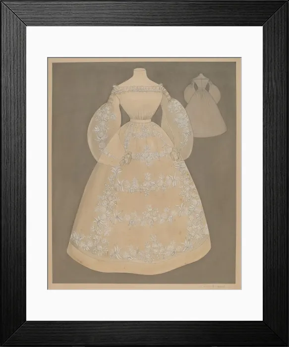 Framed Print : Dress, c. 1937. Creator: Jean Peszel Framed Print : Dress, c. 1937. Creator: Jean Peszel