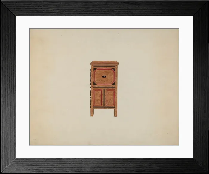 Framed Print : Side View of Hartford Chest, c. 1936. Creator: Martin Partyka Framed Print : Side View of Hartford Chest, c. 1936. Creator: Martin Partyka