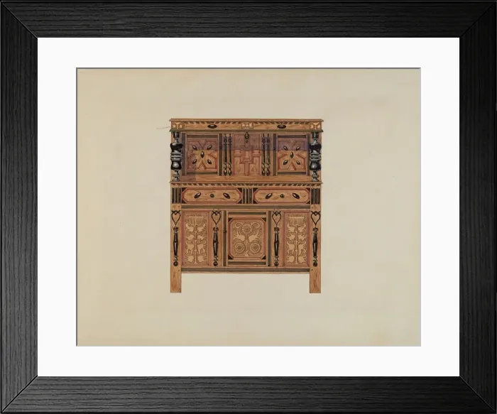 Framed Print : Hartford Cupboard, c. 1936. Creator: Martin Partyka Framed Print : Hartford Cupboard, c. 1936. Creator: Martin Partyka