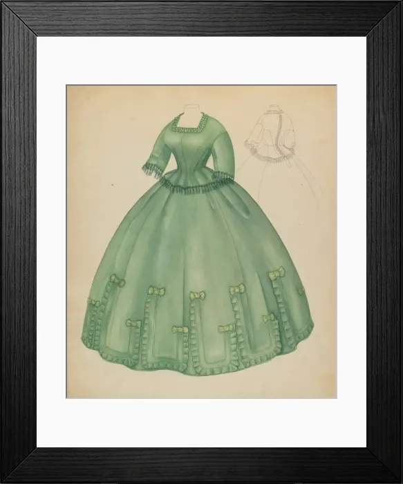Framed Print : Dress, c. 1938. Creator: Jean Peszel Framed Print : Dress, c. 1938. Creator: Jean Peszel