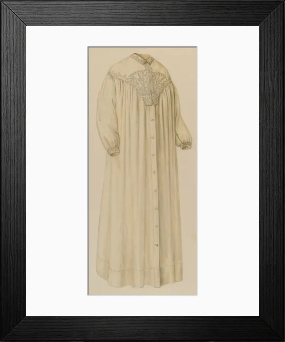 Framed Print : Nightgown, 1935 / 1942. Creator: Jean Peszel Framed Print : Nightgown, 1935 / 1942. Creator: Jean Peszel