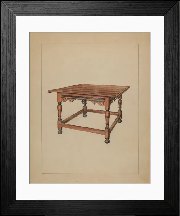 Framed Print : Table, c. 1936. Creator: Lawrence Phillips Framed Print : Table, c. 1936. Creator: Lawrence Phillips
