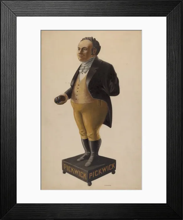 Framed Print : Cigar Store Figure, c. 1938. Creator: Louis Plogsted Framed Print : Cigar Store Figure, c. 1938. Creator: Louis Plogsted