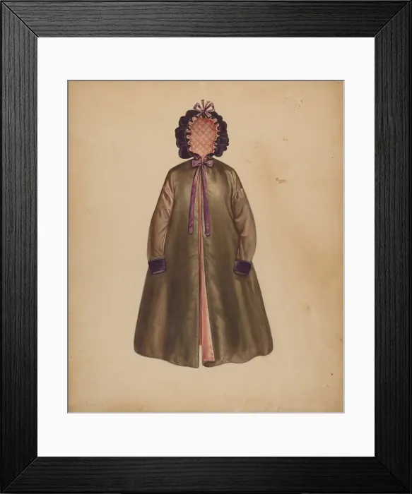 Framed Print : Ladys Pelisse, c. 1937. Creator: Jean Peszel Framed Print : Ladys Pelisse, c. 1937. Creator: Jean Peszel