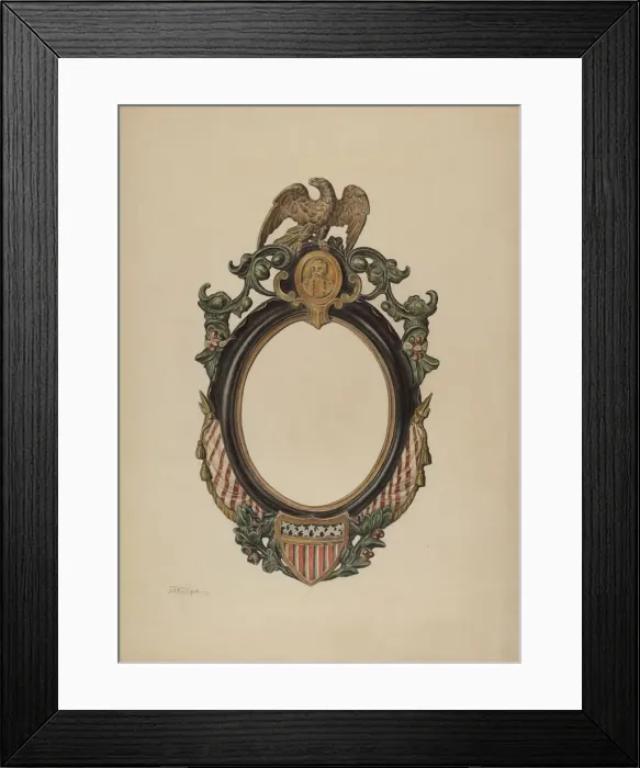 Framed Print : Mirror Frame, c. 1938. Creator: Lawrence Phillips Framed Print : Mirror Frame, c. 1938. Creator: Lawrence Phillips