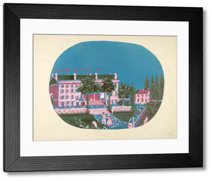 Framed Print : Bandbox Design (Deaf and Dumb Asylum), c. 1939. Creator: Martin Partyka Framed Print : Bandbox Design (Deaf and Dumb Asylum), c. 1939. Creator: Martin Partyka