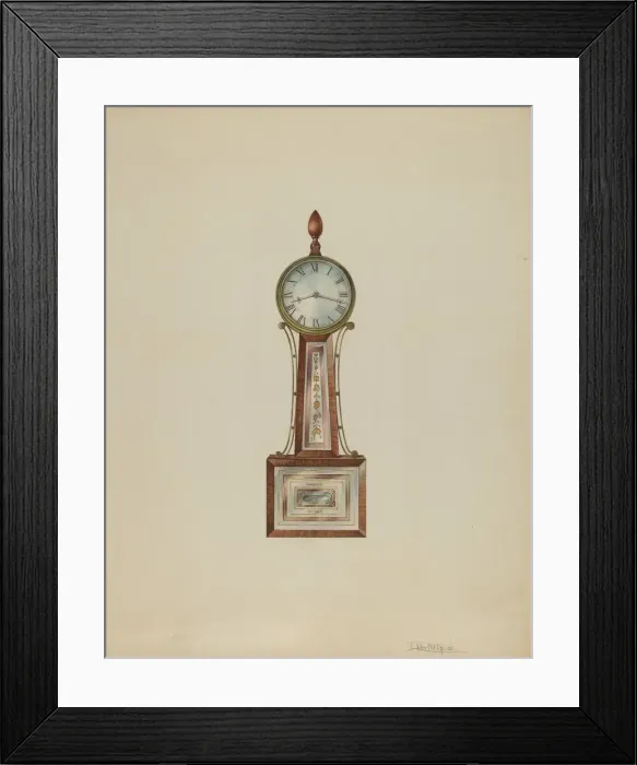 Framed Print : Wall Clock, c. 1938. Creator: Lawrence Phillips Framed Print : Wall Clock, c. 1938. Creator: Lawrence Phillips