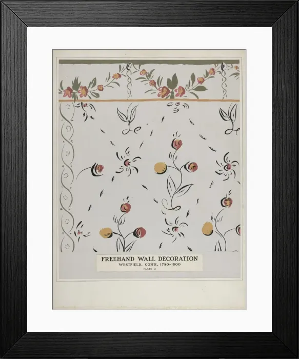 Framed Print : Hand Painted Wall (Detail), c. 1938. Creator: Martin Partyka Framed Print : Hand Painted Wall (Detail), c. 1938. Creator: Martin Partyka