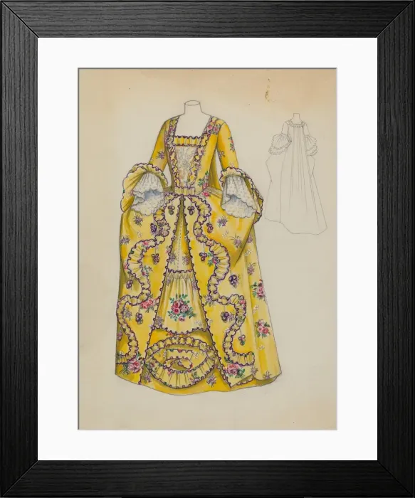 Framed Print : Dress, c. 1936. Creator: Jean Peszel