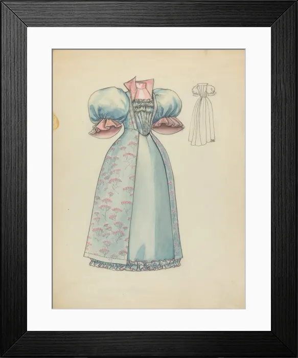 Framed Print : Reception Gown, c. 1940. Creator: Jean Peszel Framed Print : Reception Gown, c. 1940. Creator: Jean Peszel