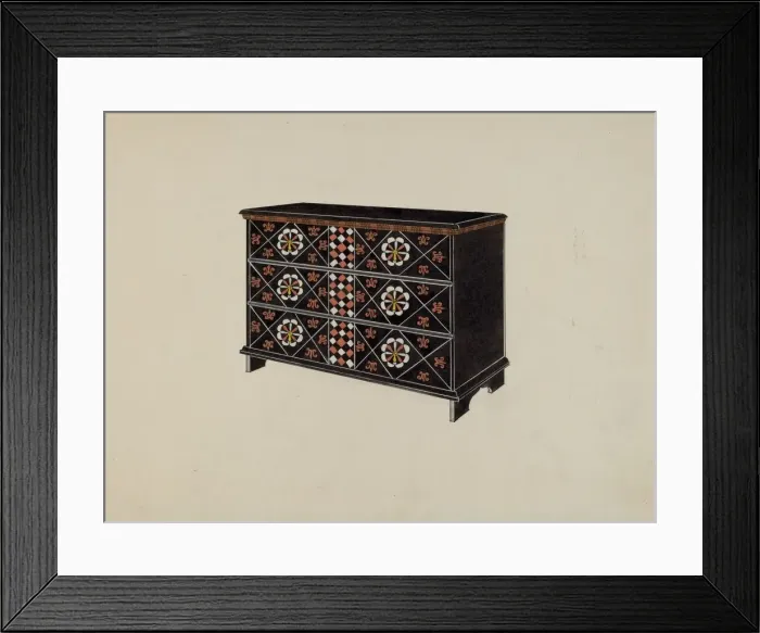 Framed Print : Blanket Chest, c. 1936. Creator: Martin Partyka Framed Print : Blanket Chest, c. 1936. Creator: Martin Partyka
