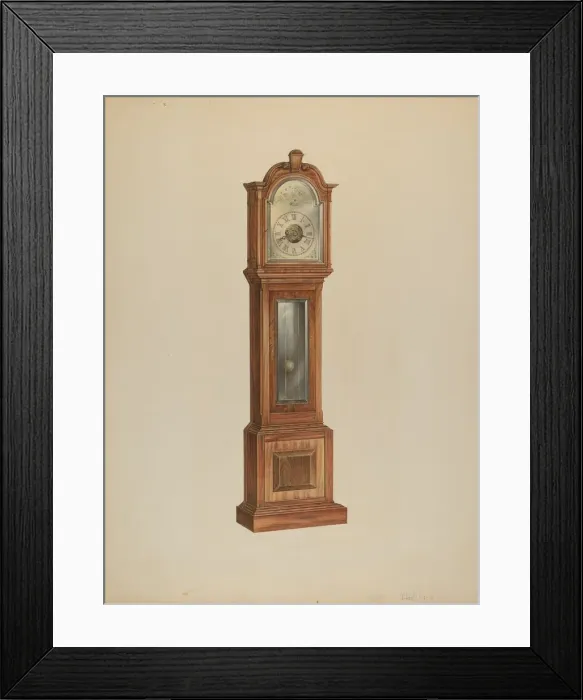 Framed Print : Clock, c. 1938. Creator: Lawrence Phillips Framed Print : Clock, c. 1938. Creator: Lawrence Phillips