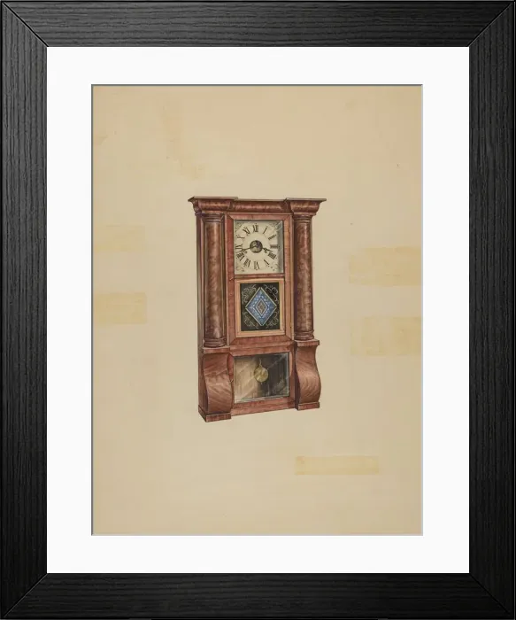 Framed Print : Clock, c. 1936. Creator: Lawrence Phillips Framed Print : Clock, c. 1936. Creator: Lawrence Phillips