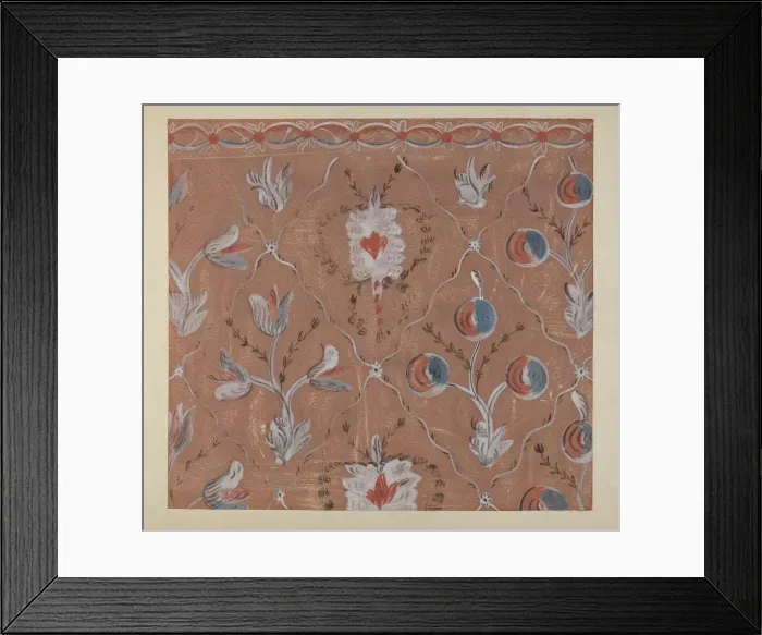Framed Print : Hand Painted Wall (Detail), c. 1939. Creator: Martin Partyka Framed Print : Hand Painted Wall (Detail), c. 1939. Creator: Martin Partyka