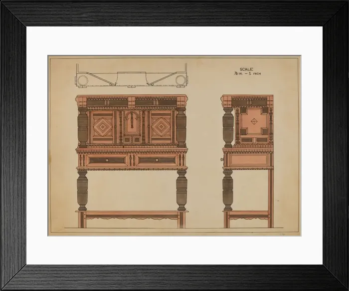 Framed Print : Court Chest, 1935 / 1942. Creator: Lawrence Phillips Framed Print : Court Chest, 1935 / 1942. Creator: Lawrence Phillips