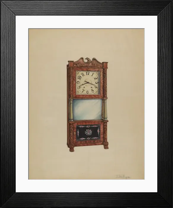 Framed Print : Shelf Clock, c. 1936. Creator: Lawrence Phillips Framed Print : Shelf Clock, c. 1936. Creator: Lawrence Phillips