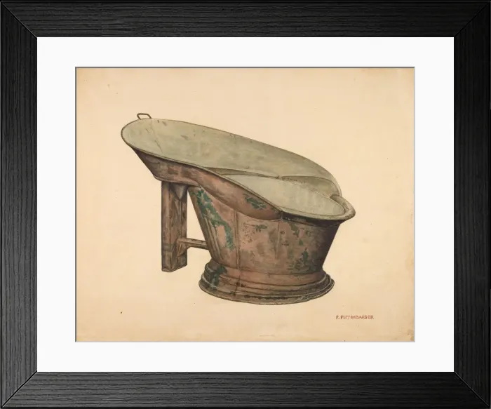 Framed Print : Foot Tub, c. 1939. Creator: Paul Poffinbarger Framed Print : Foot Tub, c. 1939. Creator: Paul Poffinbarger