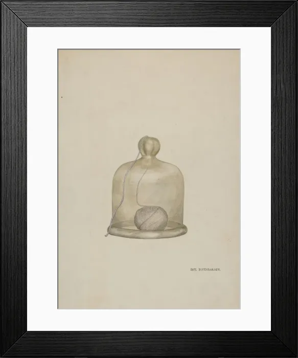 Framed Print : String Bowl, c. 1941. Creator: Paul Poffinbarger Framed Print : String Bowl, c. 1941. Creator: Paul Poffinbarger