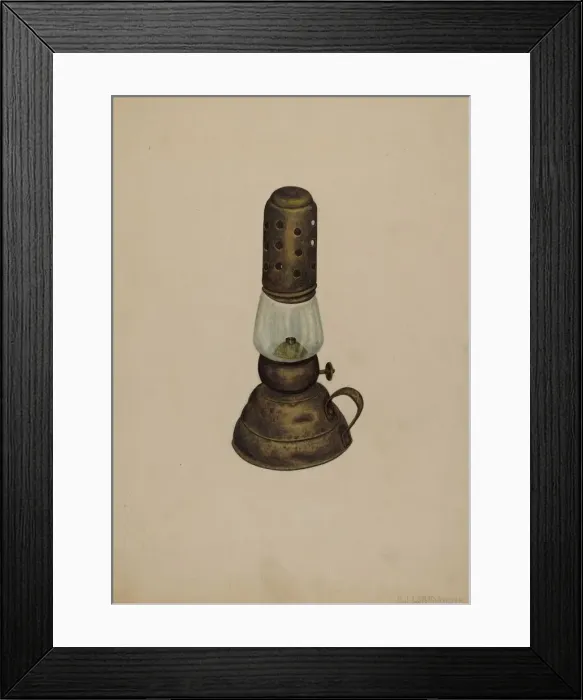 Framed Print : Lamp, c. 1939. Creator: Paul Poffinbarger Framed Print : Lamp, c. 1939. Creator: Paul Poffinbarger