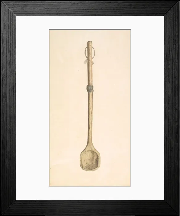 Framed Print : Bakers Mixing Spoon, c. 1939. Creator: Paul Poffinbarger Framed Print : Bakers Mixing Spoon, c. 1939. Creator: Paul Poffinbarger
