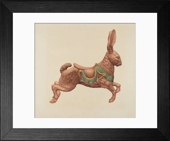 Framed Print : Carousel Rabbit, c. 1939. Creator: Robert Pohle Framed Print : Carousel Rabbit, c. 1939. Creator: Robert Pohle