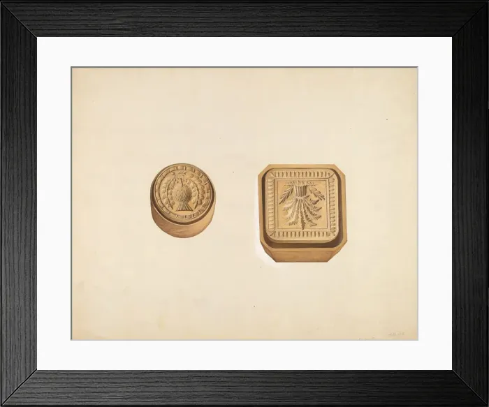 Framed Print : Butter Molds, c. 1938. Creator: Robert Pohle Framed Print : Butter Molds, c. 1938. Creator: Robert Pohle
