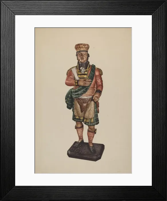 Framed Print : Cigar Store Figure, c. 1941. Creator: Robert Pohle Framed Print : Cigar Store Figure, c. 1941. Creator: Robert Pohle
