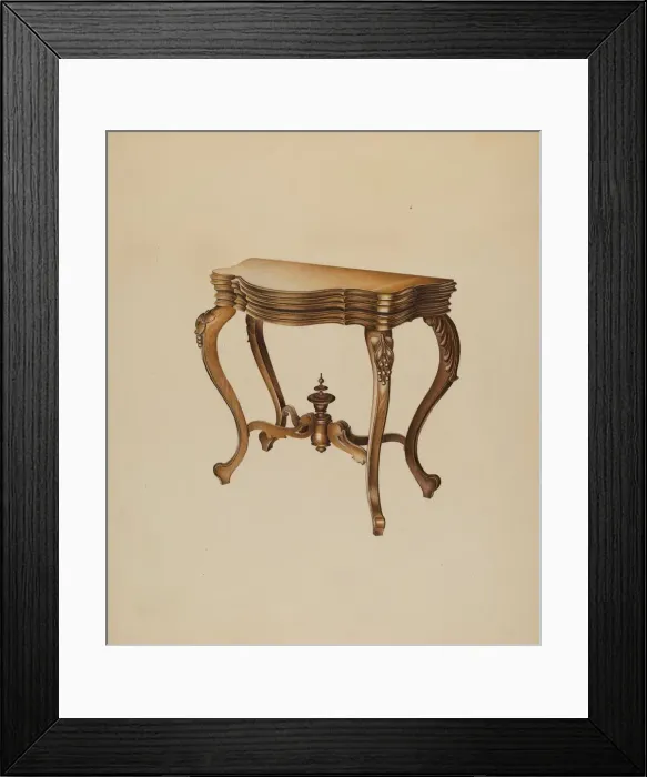 Framed Print : Console Table, 1937. Creator: Robert Pohle Framed Print : Console Table, 1937. Creator: Robert Pohle