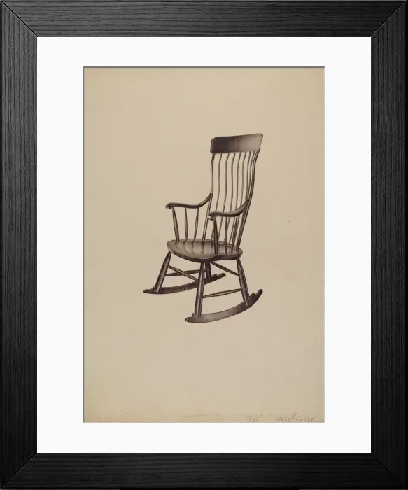 Framed Print : Rocking Chair, 1937. Creator: Robert Pohle Framed Print : Rocking Chair, 1937. Creator: Robert Pohle