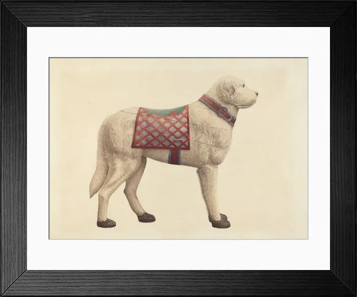 Framed Print : Carousel Dog, c. 1938. Creator: Robert Pohle Framed Print : Carousel Dog, c. 1938. Creator: Robert Pohle