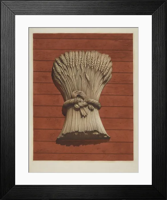 Framed Print : Sheaf of Wheat Shop Sign, 1935 / 1942. Creator: Robert Pohle Framed Print : Sheaf of Wheat Shop Sign, 1935 / 1942. Creator: Robert Pohle