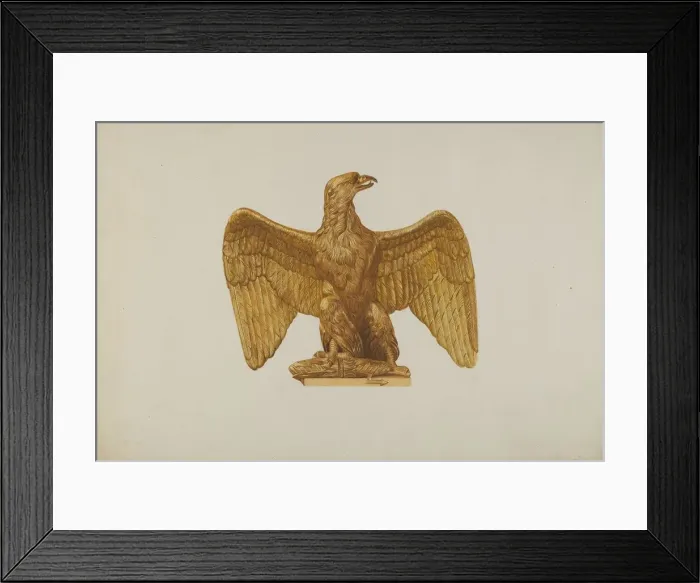 Framed Print : Architectural Ornament (Eagle), 1935  /  1942. Creator: Robert Pohle
