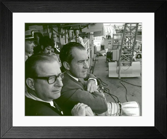 Framed Print : President Nixon and Dr. Paine Wait to Meet Apollo 11 Astronauts, 1969. Creator: NASA Framed Print : President Nixon and Dr. Paine Wait to Meet Apollo 11 Astronauts, 1969. Creator: NASA