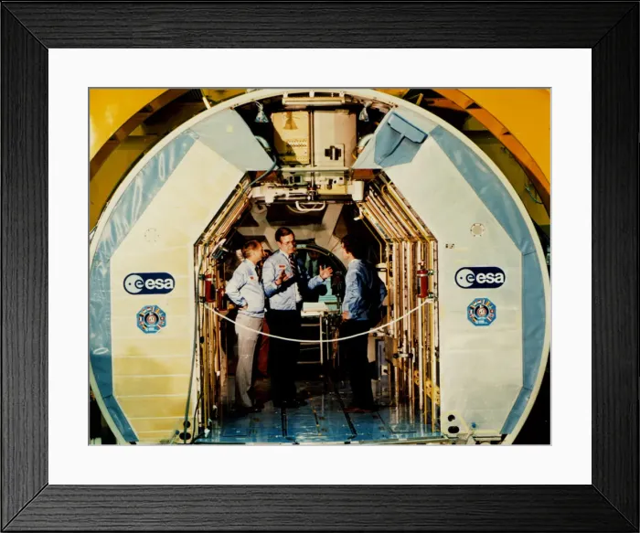 Framed Print : Vice President Bush with Spacelab Astronauts, Florida, USA, 1982. Creator: NASA Framed Print : Vice President Bush with Spacelab Astronauts, Florida, USA, 1982. Creator: NASA