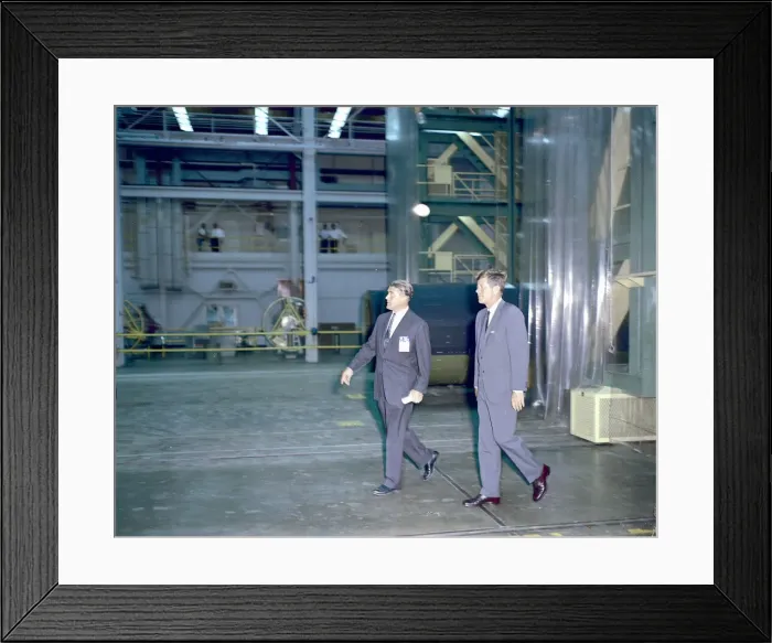 Framed Print : President Kennedy Tours Marshall with von Braun, September 11, 1962. Creator: NASA Framed Print : President Kennedy Tours Marshall with von Braun, September 11, 1962. Creator: NASA