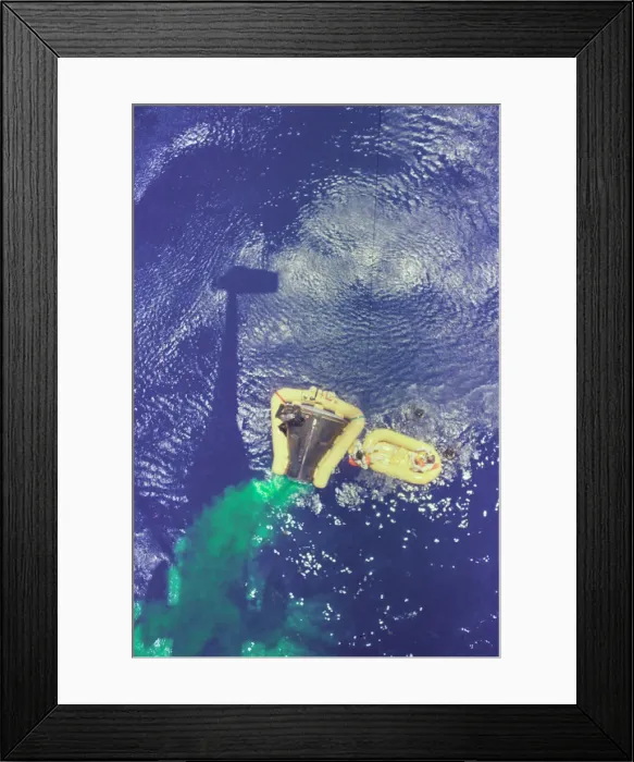 Framed Print : Gemini 4 Recovery with Green Marker Dye, 1965. Creator: NASA Framed Print : Gemini 4 Recovery with Green Marker Dye, 1965. Creator: NASA
