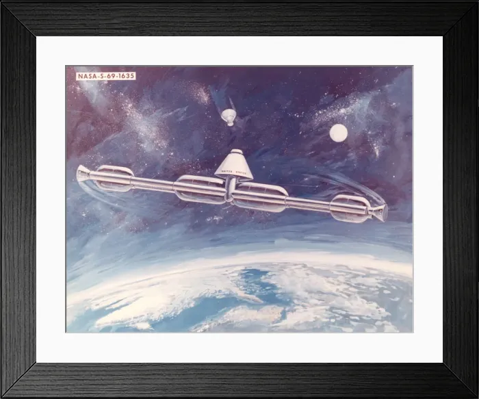 Framed Print : Artificial Gravity Space Station, 1969. Creator: NASA Framed Print : Artificial Gravity Space Station, 1969. Creator: NASA