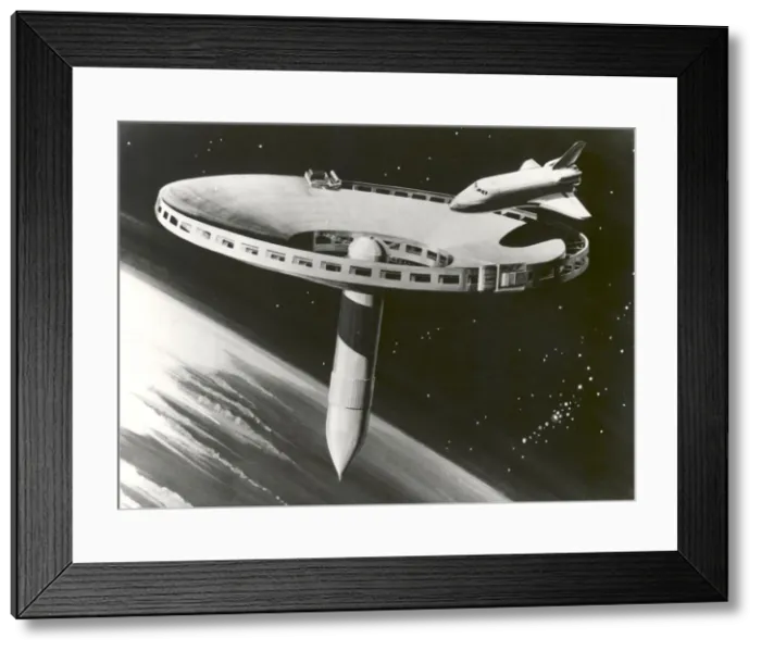 Framed Print : Spider Space Station Concept, 1977. Creator: NASA Framed Print : Spider Space Station Concept, 1977. Creator: NASA