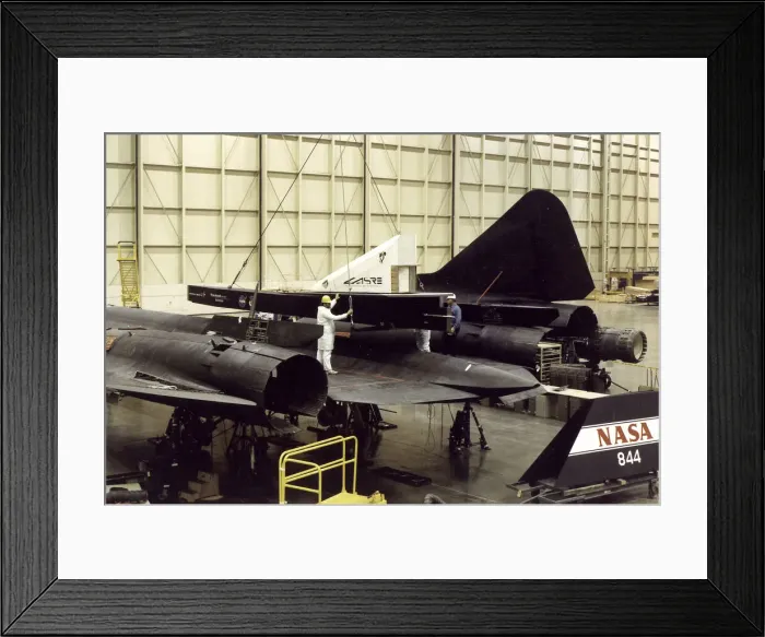 Framed Print : LASRE Pod Matting to SR-71, USA, 1996. Creator: NASA Framed Print : LASRE Pod Matting to SR-71, USA, 1996. Creator: NASA