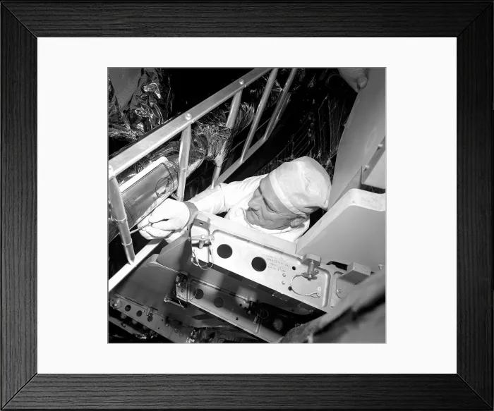 Framed Print : Apollo 16 Moon Plaque Installation, 1972. Creator: NASA Framed Print : Apollo 16 Moon Plaque Installation, 1972. Creator: NASA