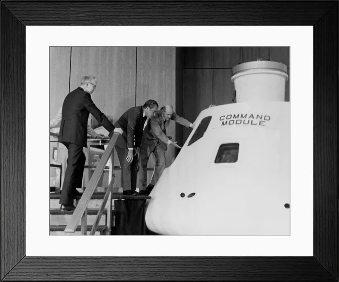 Framed Print : Nixon given Apollo Command Module Briefing, 1974. Creator: NASA Framed Print : Nixon given Apollo Command Module Briefing, 1974. Creator: NASA