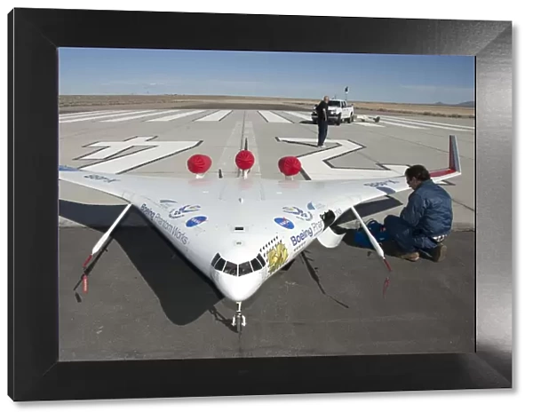 X-48B remotely piloted aircraft, USA, 2010. Creator: Tony Landis