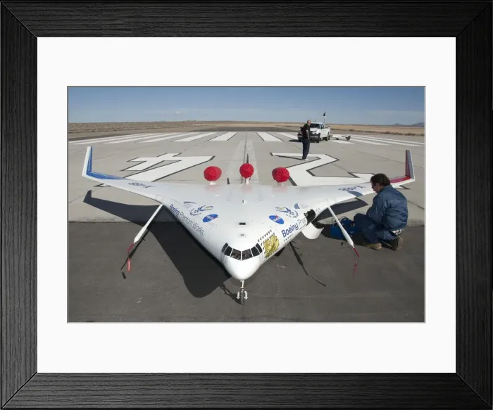 Framed Print : X-48B remotely piloted aircraft, USA, 2010. Creator: Tony Landis Framed Print : X-48B remotely piloted aircraft, USA, 2010. Creator: Tony Landis