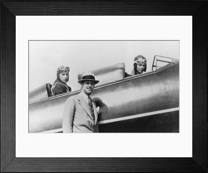 Framed Print : Fred E. Weick, Tom Hamilton and Charles Lindbergh, USA, June 1927. Creator: Unknown Framed Print : Fred E. Weick, Tom Hamilton and Charles Lindbergh, USA, June 1927. Creator: Unknown